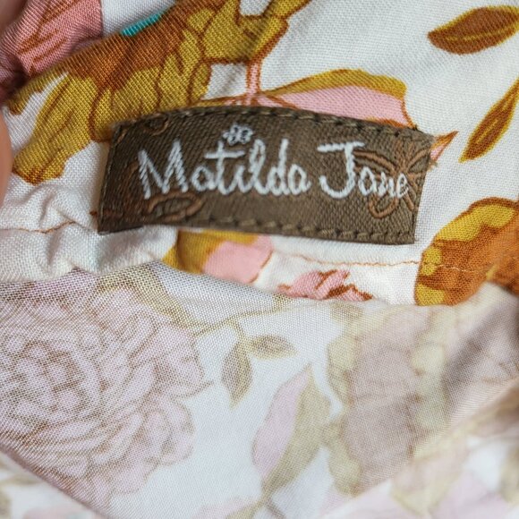 Matilda Jane Floral Front Button Ruffle Midi Dress Just For A Moment Small - Picture 11 of 14